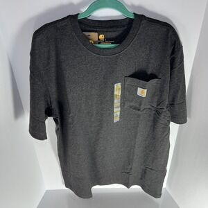 NWT Men's Carhartt Loose Fit Heavyweight S/S Pocket T-Shirt- Large, Charcoal K87